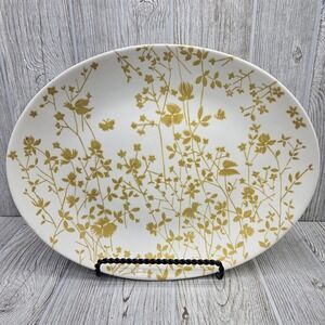 Vintage Sheffield‎ Golden Meadow Ironstone 13" Oval Serving Platter USA